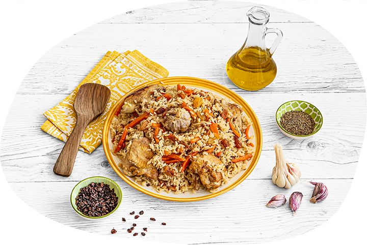 Плов с куриными бедрышками